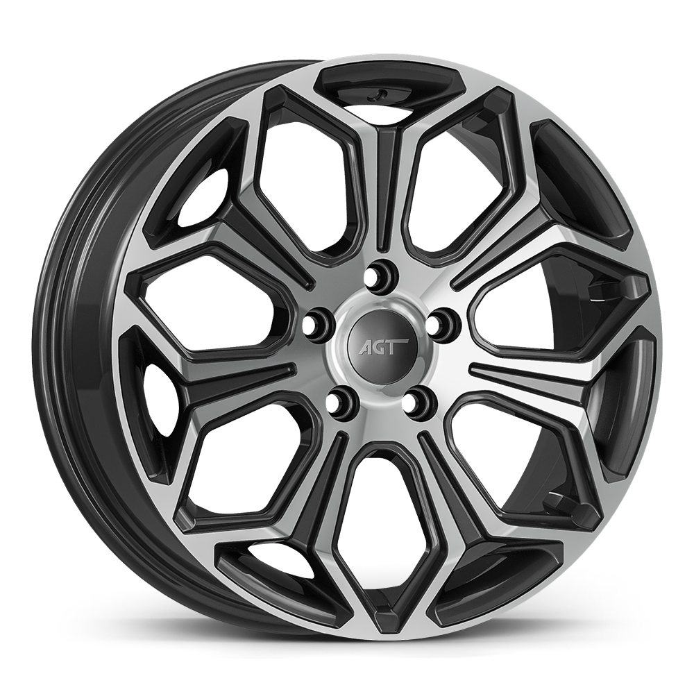 6.5X16" PCD 5X114 AGT Wheels 16263 67.10 mm Titan Diamond