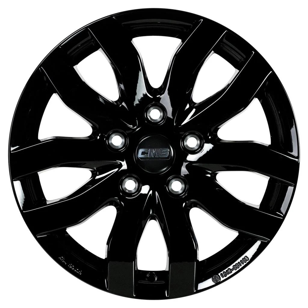 6.5X16" PCD 5X120 CMS 986 ET52 65.10 mm Complete Black Gloss