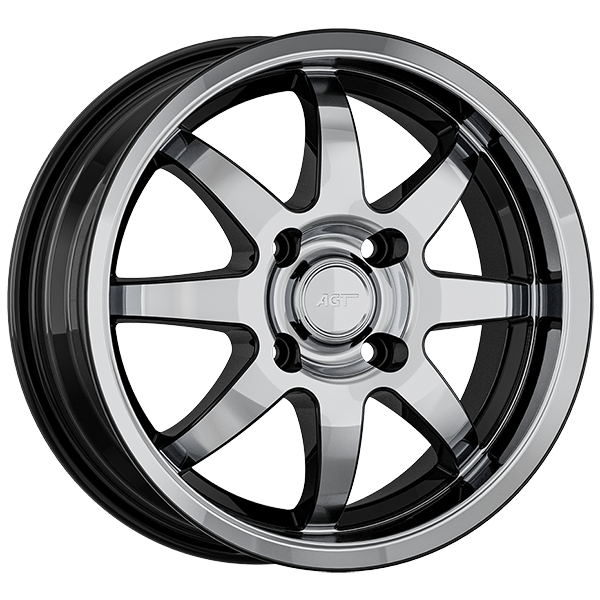 6.5X16" PCD 5X98 AGT Wheels 15025 ET36 58.10 mm Gloss Black Diamond