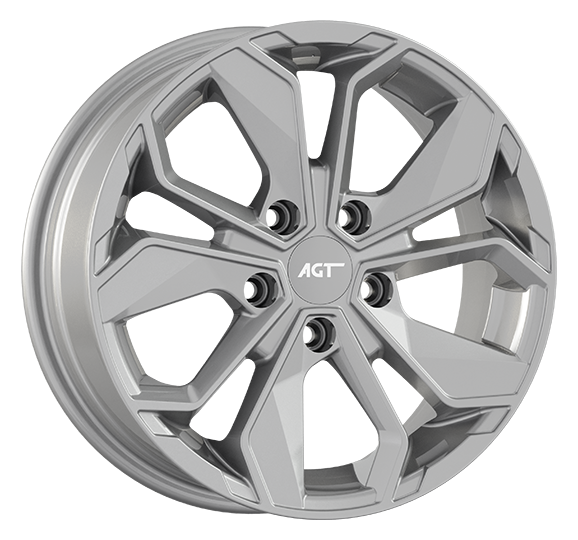 6.5X16" PCD4X100 AGT Wheels 16163 ET38 Full Silver 67.1 mm