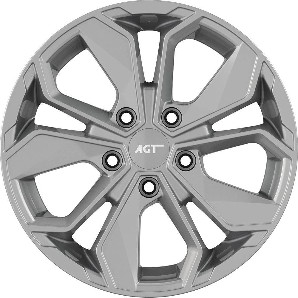 6.5X16" PCD4X100 AGT Wheels 16163 ET38 Full Silver 67.1 mm