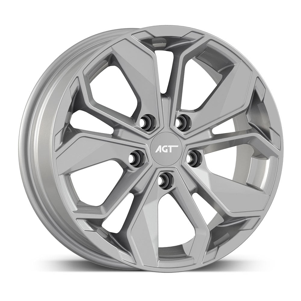 6.5X16" PCD4X100 AGT Wheels 16163 ET38 Full Silver 67.1 mm