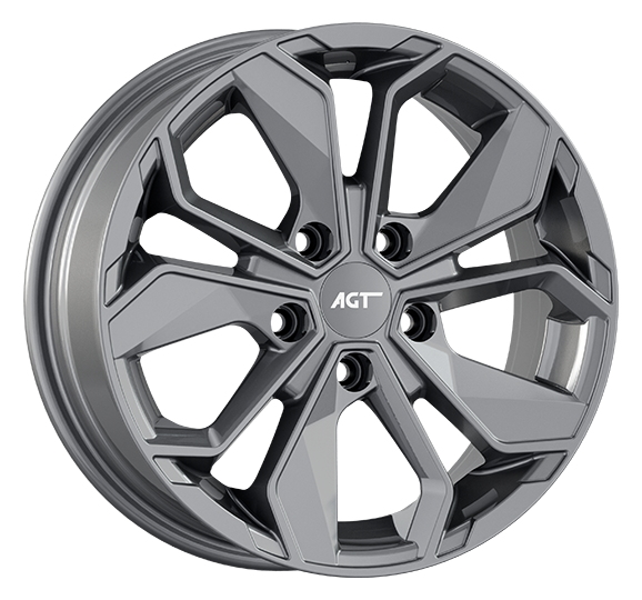 6.5X16" PCD4X100 AGT Wheels 16163 ET38 Hyper Black 67.1 mm