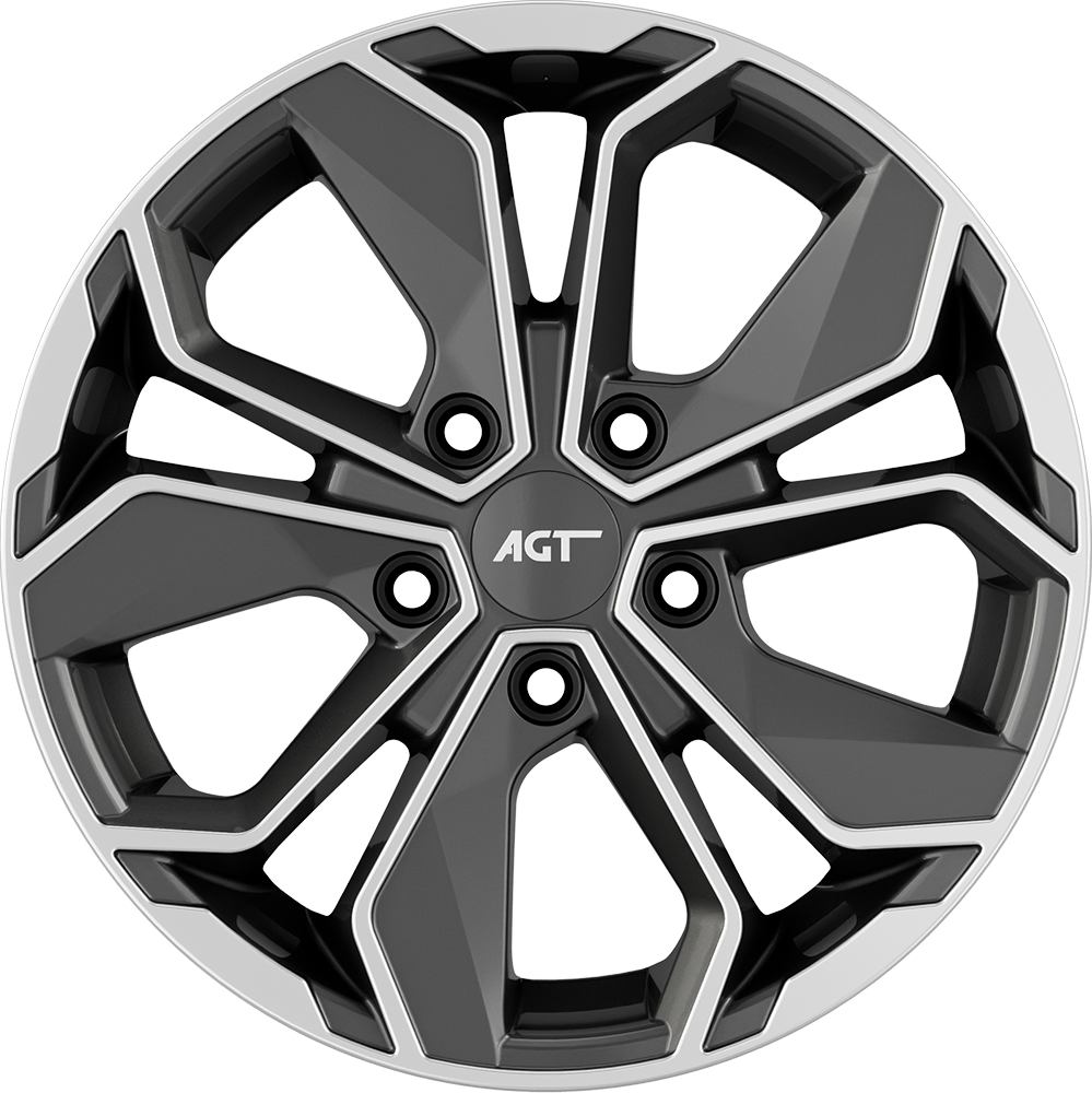 6.5X16" PCD4X100 AGT Wheels 16163 ET38 TD 67.1 mm