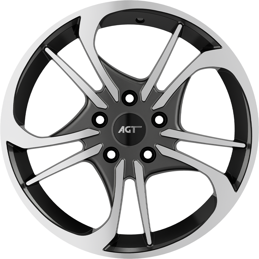 6.5X17" PCD 5X114 AGT Wheels 17253  ET50 67.10 mm TITAN DIAMOND