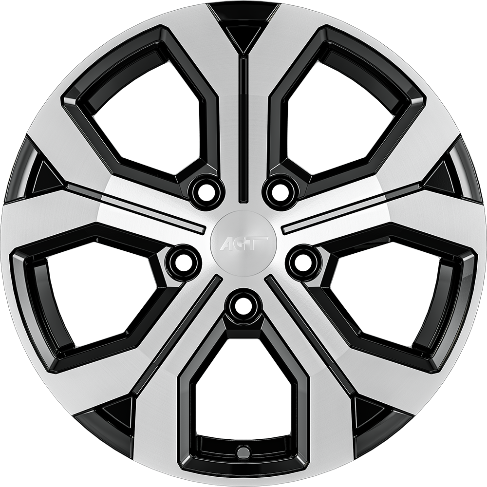 6.5X17" PCD 5X114 AGT Wheels17260 ET40 66.1 mm Black Diamond