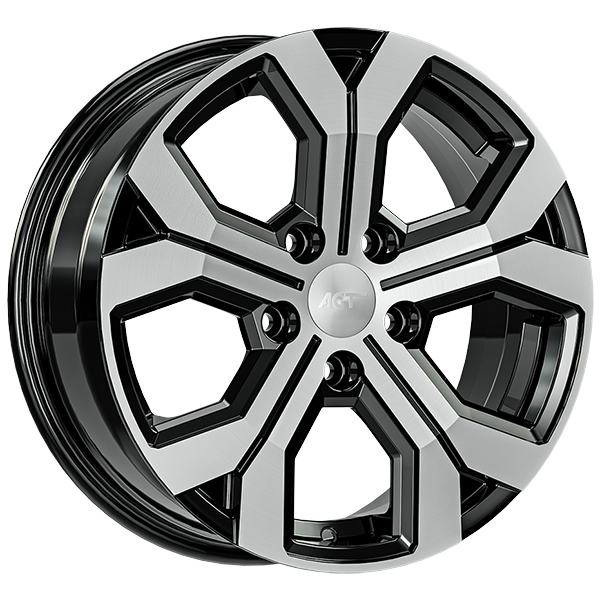 6.5X17" PCD 5X114 AGT Wheels17260 ET40 66.1 mm Black Diamond