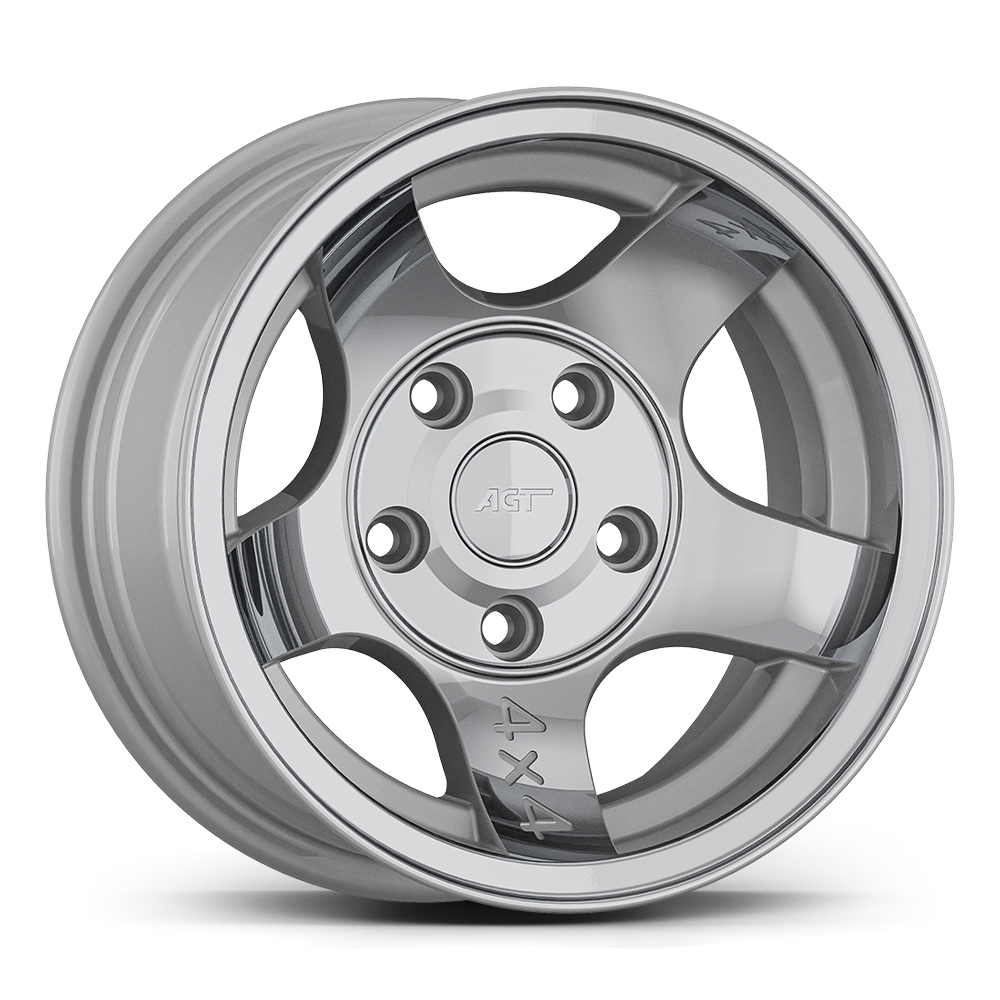 7.0X14" PCD 5X114 AGT Wheels 14035 83.10 mm Silver Diamond