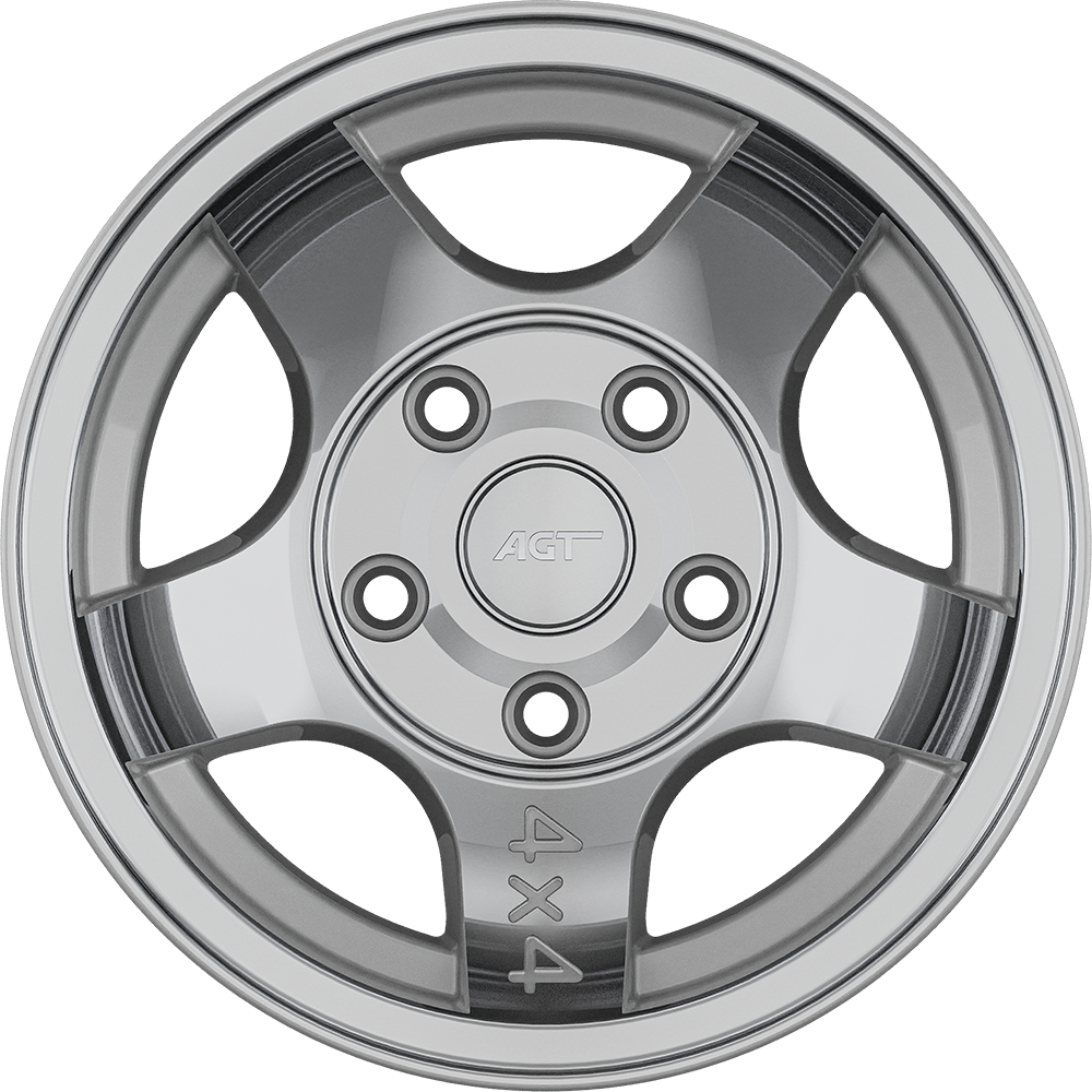 7.0X14" PCD 5X114 AGT Wheels 14035 83.10 mm Silver Diamond