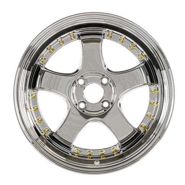 7.0X15" PCD 5X100 EMR Wheels L002-23 ET35 73.10 mm VC+ Gold Rivet
