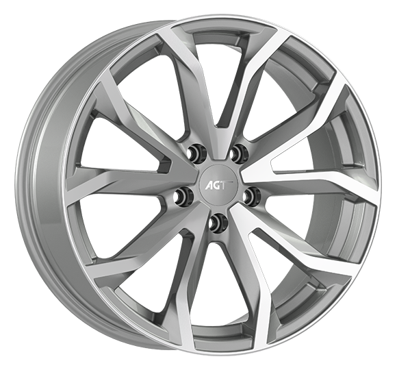 7.0X16" PCD 4X100 AGT Wheels 634 ET35 67.10 mm Silver Diamond