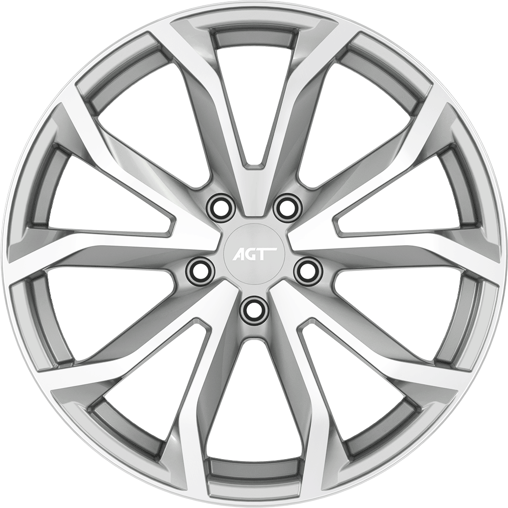 7.0X16" PCD 4X100 AGT Wheels 634 ET35 67.10 mm Silver Diamond