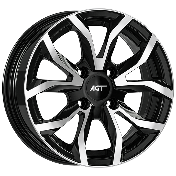 7.0X16" PCD 4X100 FD Wheels 634 ET35  67.1 mm BLACK DIAMOND