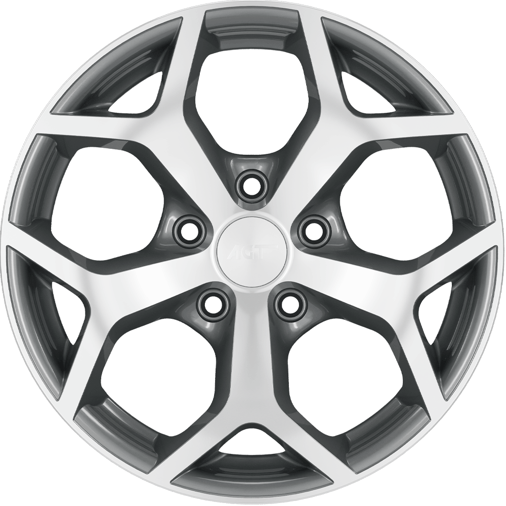 7.0X16" PCD 4X108 AGT Wheels 16019 ET35 63.40 mm Gun Metal Diamond