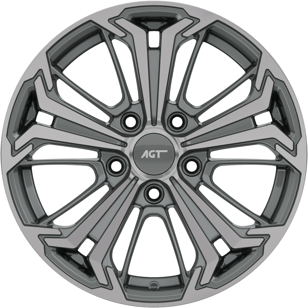 7.0X16" PCD 5X108 AGT Wheels 16267 ET45 67.1 mm Titan Diamond