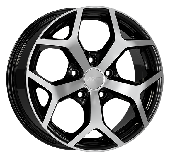 7.0X16" PCD 5X108 AGT Wheels 619  ET38 63.40 mm Black Diamond