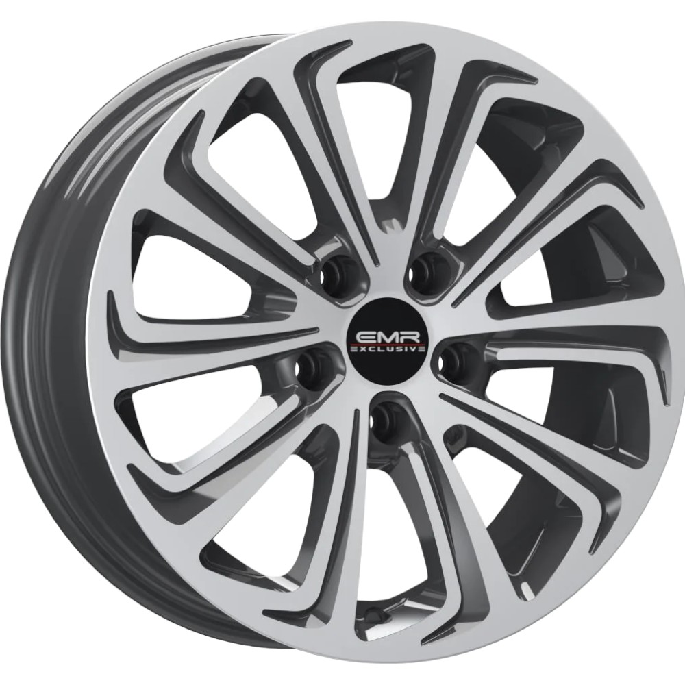 7.0X16" PCD 5X108 EMR Wheels EMR-G690-103 ET35 Titan Grey Diamond 73.1 mm