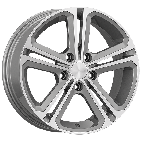 7.0X16" PCD 5X112 AGT Wheels 57.10 mm ET45 Silver Diamond