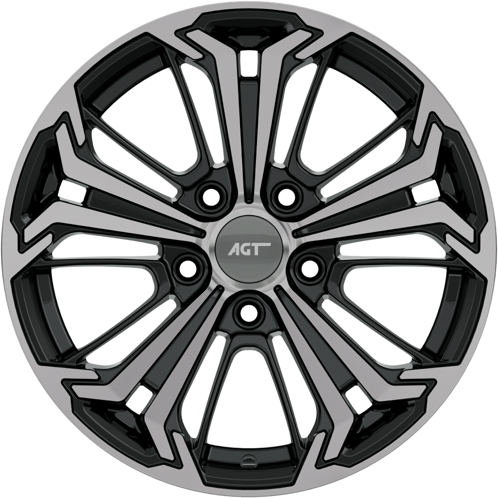 7.0X16" PCD 5X114 AGT Wheels 16267 ET40 67.10 mm Black Diamond