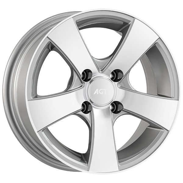 7.0X16" PCD 5X120 AGT Wheels 16001 ET35 65.10 mm Silver Diamond