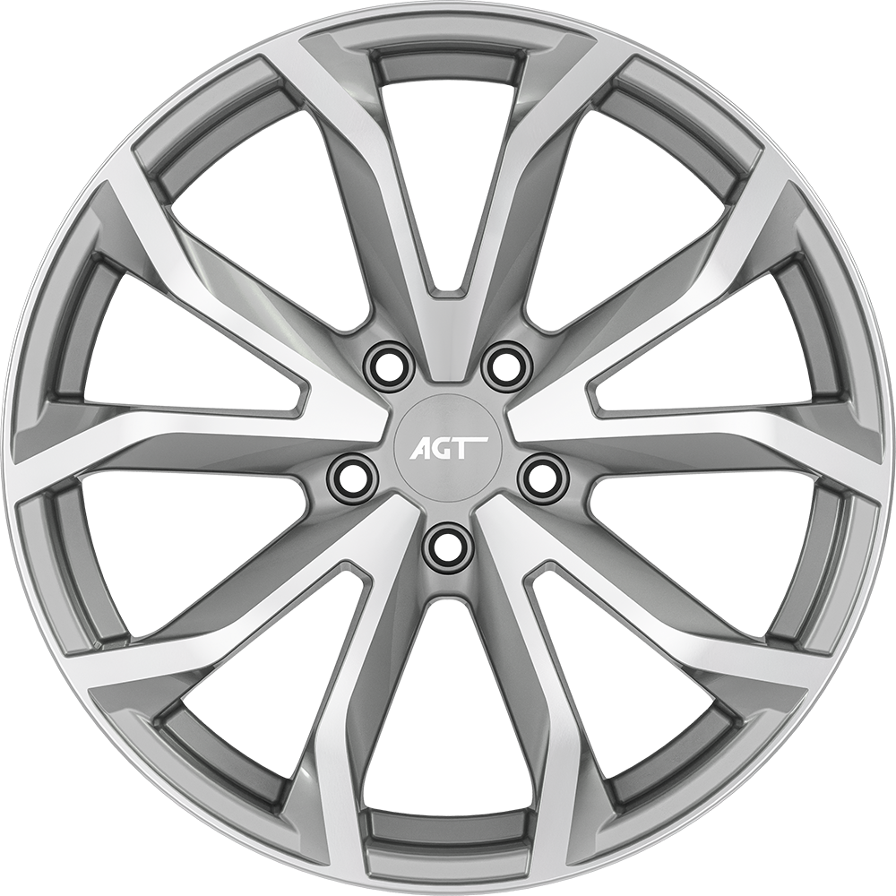 7.0X16" PCD 5X120 AGT Wheels 16034 ET35 65.10 mm Silver Diamond