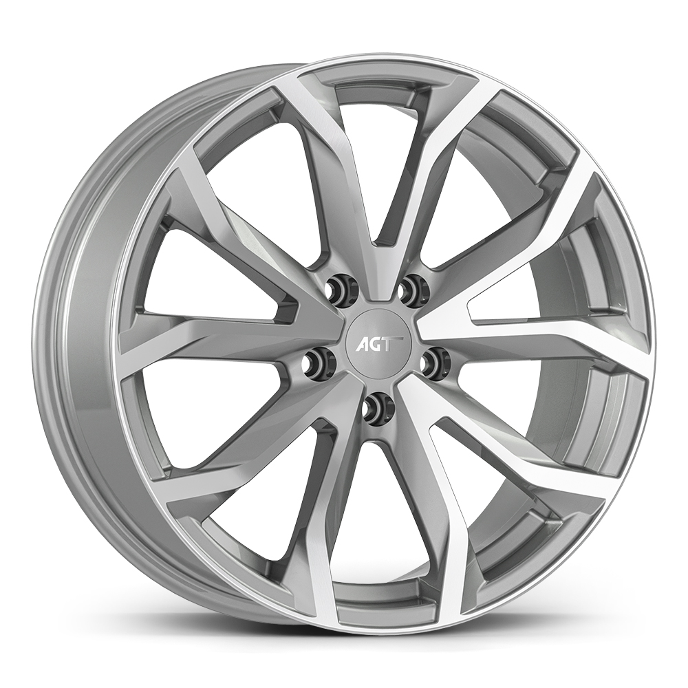 7.0X16" PCD 5X120 AGT Wheels 16034 ET35 65.10 mm Silver Diamond