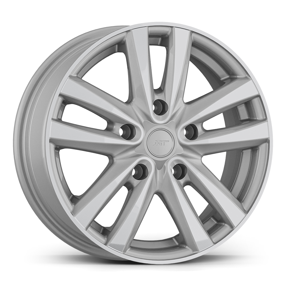 7.0X16" PCD 5X120 AGT Wheels 16039-3 ET35 65.10 mm Silver Diamond