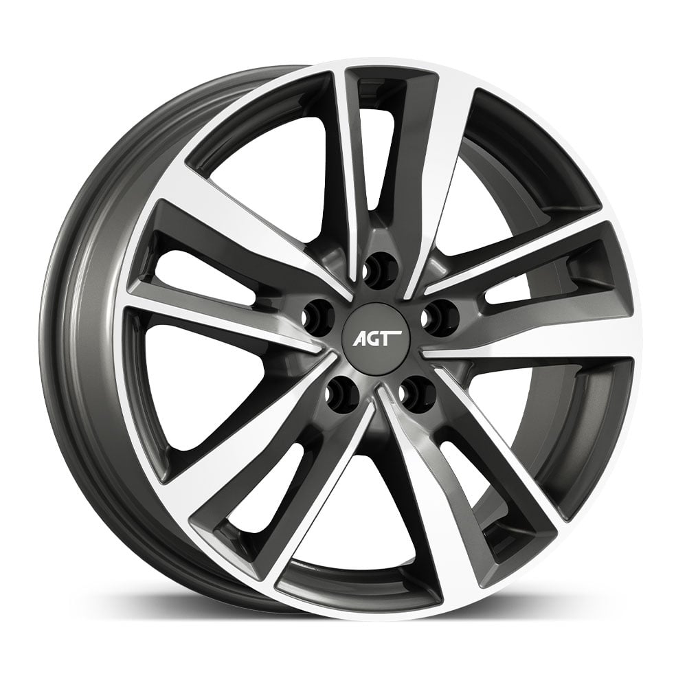 7.0X17" PCD 5X100 AGT Wheels 17226-1 ET40 Titan Diamond 67.10 mm