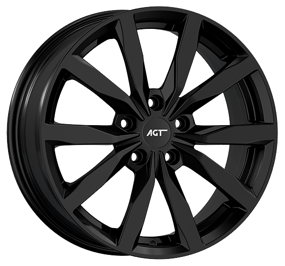 7.0X17" PCD 5X100 AGT Wheels 17261 ET40 57.10 mm Black