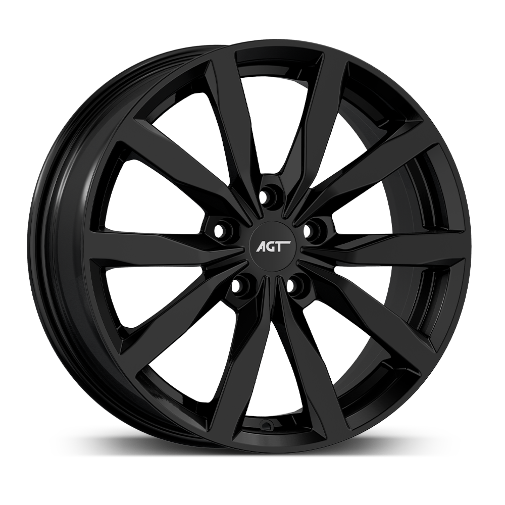 7.0X17" PCD 5X100 AGT Wheels 17261 ET40 57.10 mm Black