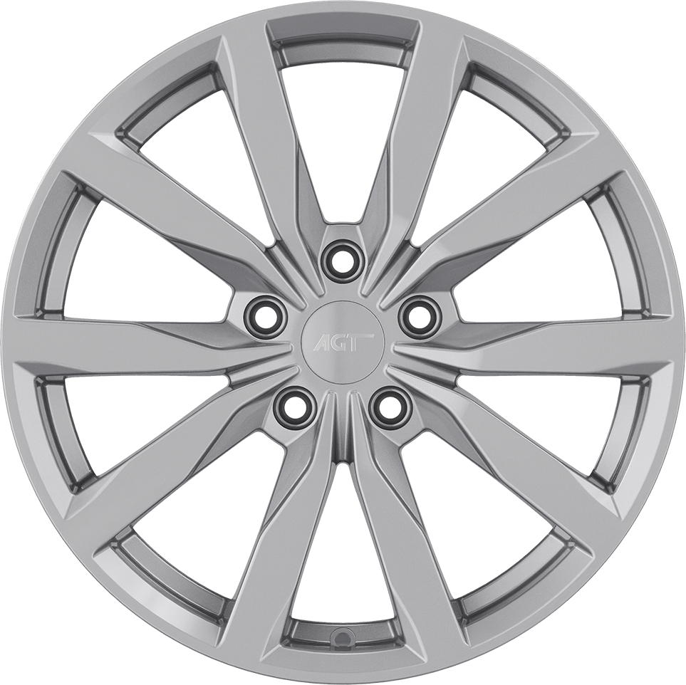 7.0X17" PCD 5X100 AGT Wheels 17261 ET40 57.10 mm Full Silver