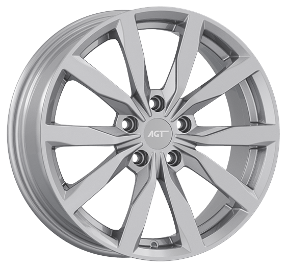 7.0X17" PCD 5X100 AGT Wheels 17261 ET40 57.10 mm Full Silver
