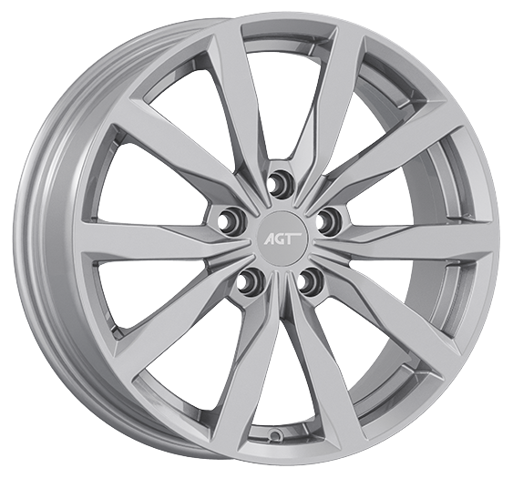 7.0X17" PCD 5X100 AGT Wheels 17261 ET40 57.10 mm Full Silver