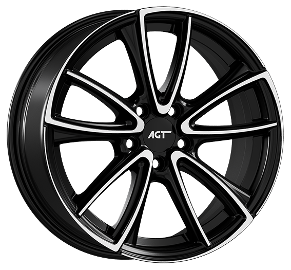 7.0X17" PCD 5X105 AGT Wheels 02074 65.10 mm Black Diamond