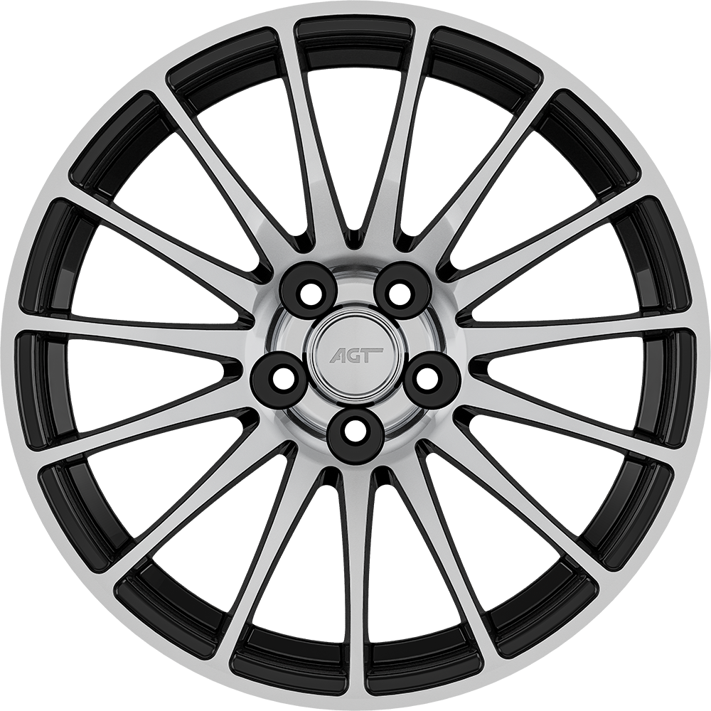 7.0X17" PCD 5X108 AGT Wheels 02043 67.10 mm Black Diamond