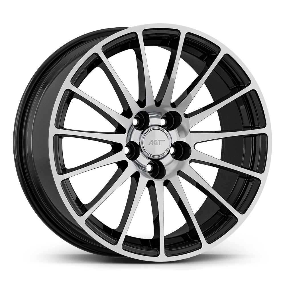 7.0X17" PCD 5X108 AGT Wheels 02043 67.10 mm Black Diamond
