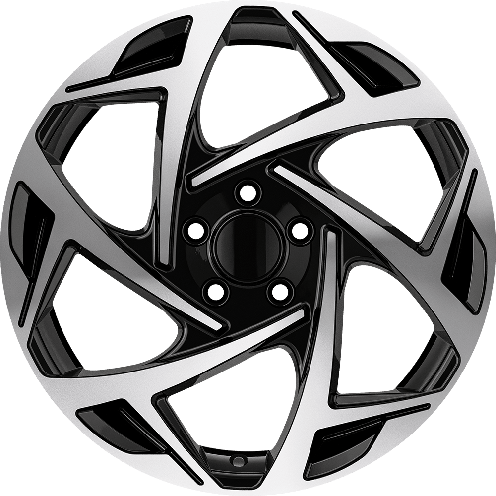 7.0X17" PCD 5X110 AGT Wheels 17290 ET45 65.10 mm Gloss Black Diamond