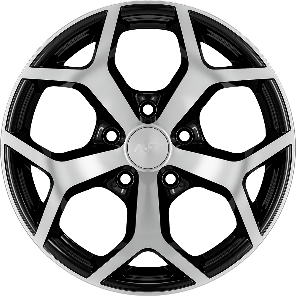 7.0X17" PCD 5X114.3 AGT Wheels 01952 67.10 mm Black Diamond