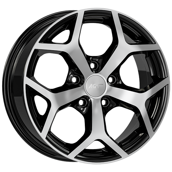 7.0X17" PCD 5X114.3 AGT Wheels 01952 67.10 mm Black Diamond