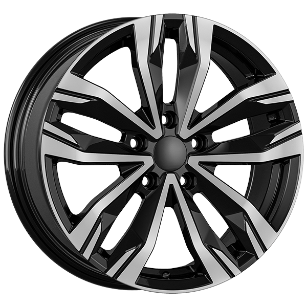 7.0X17" PCD 5X114 AGT Wheels 17276 ET40 66.10 mm Gloss Black Diamond
