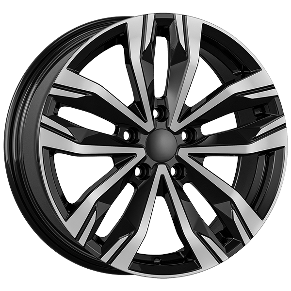 7.0X17" PCD 5X114 AGT Wheels 17276 ET42 66.10 mm Gloss Black Diamond