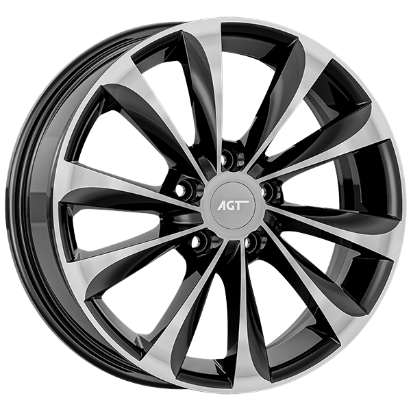 7.0X17" PCD 5X114 AGT Wheels 731-2 ET40 67.10 mm Black Diamond