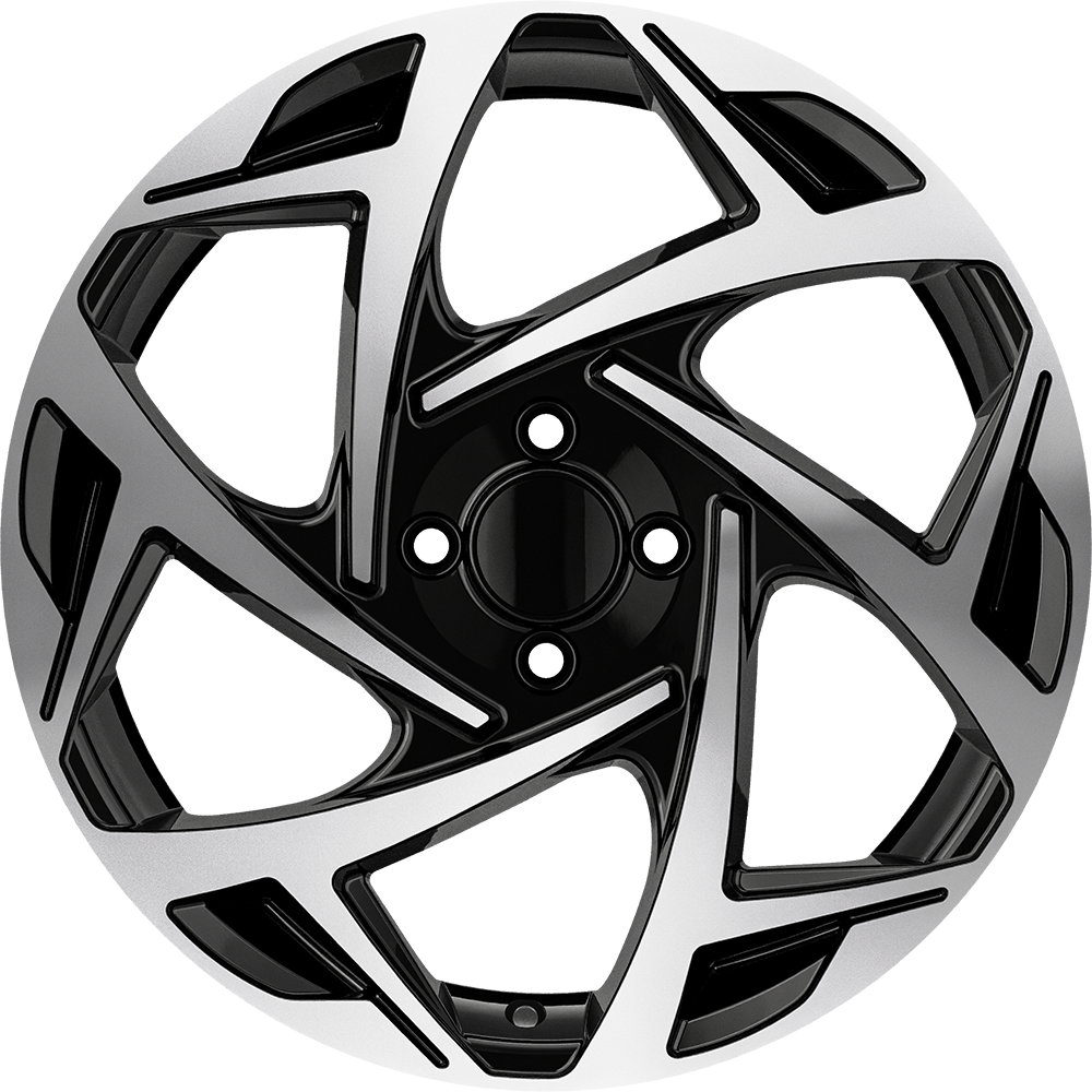 7.0X17" PCD 5X115 AGT Wheels 17290 ET45 70.20 mm Gloss Black Diamond