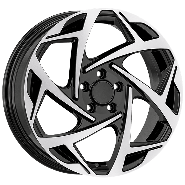 7.0X17" PCD 5X120 AGT Wheels 17290 ET45 65.10 mm Gloss Black Diamond