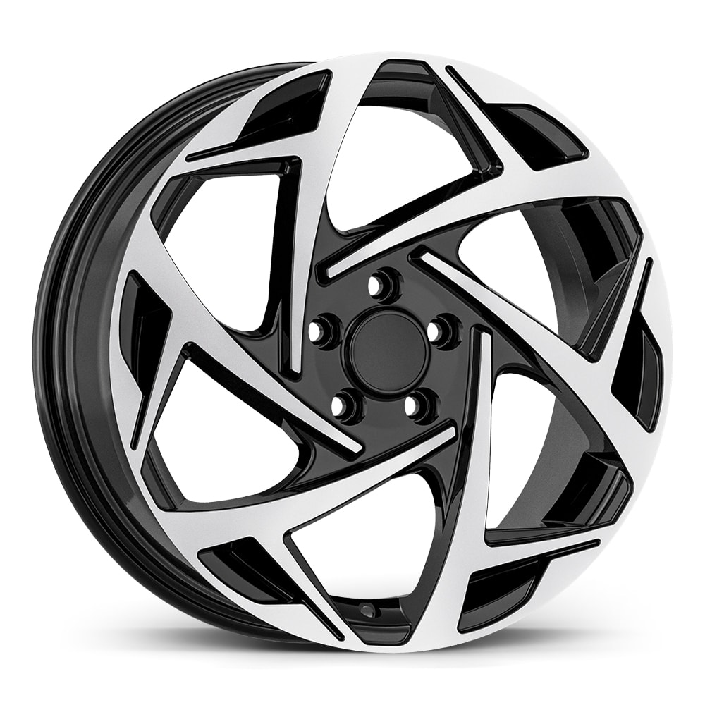 7.0X17" PCD 5X120 AGT Wheels 17290 ET45 65.10 mm Gloss Black Diamond