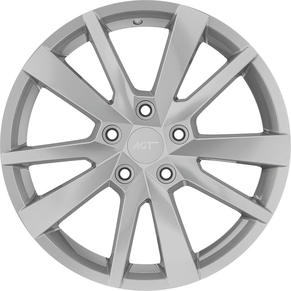 7.0X17" PCD5X114 AGT Wheels 17133 ET48 Full Silver 67.1 mm