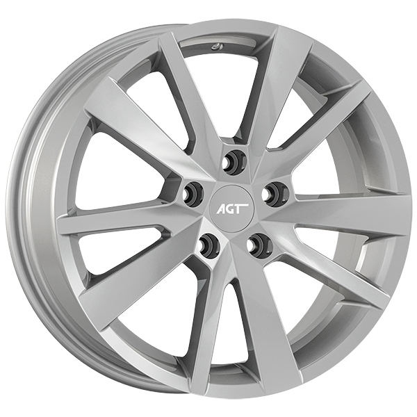 7.0X17" PCD5X114 AGT Wheels 17133 ET48 Full Silver 67.1 mm