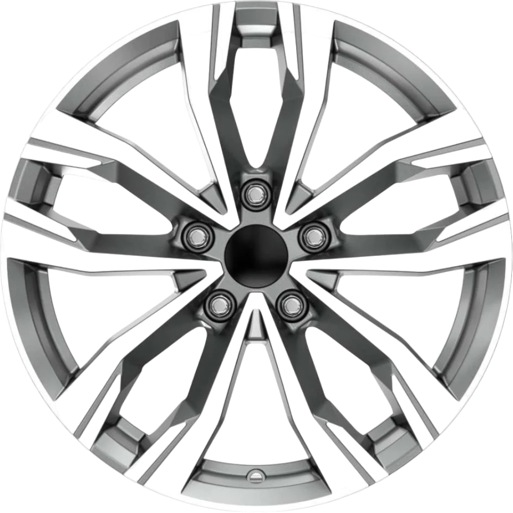 7.5X17" PCD 4X100 Kormetal DY747 GUN  METAL  DIAMOND ET40 60.1 mm