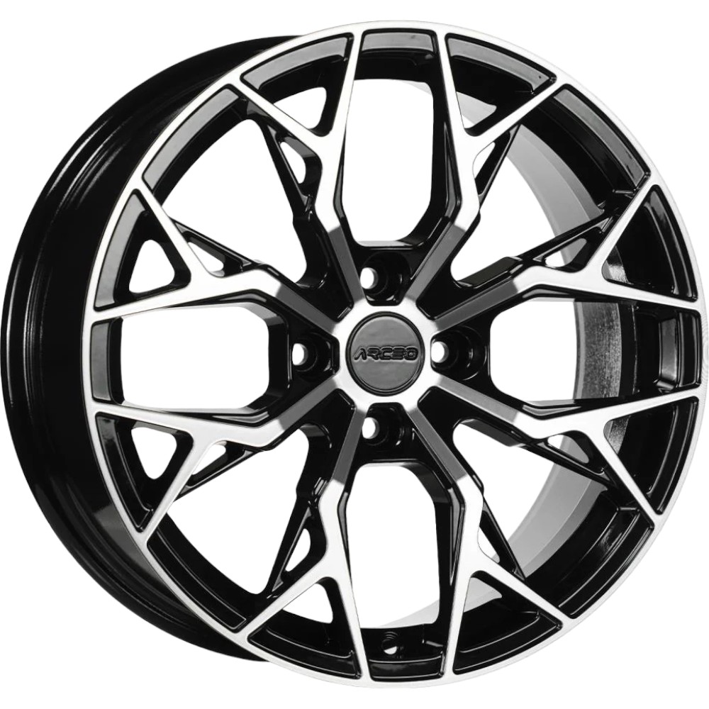 7.5X17" PCD 4X108 Arceo Wheels ARC-M01-20 ET35 BLACK DIAMOND 63.4 mm