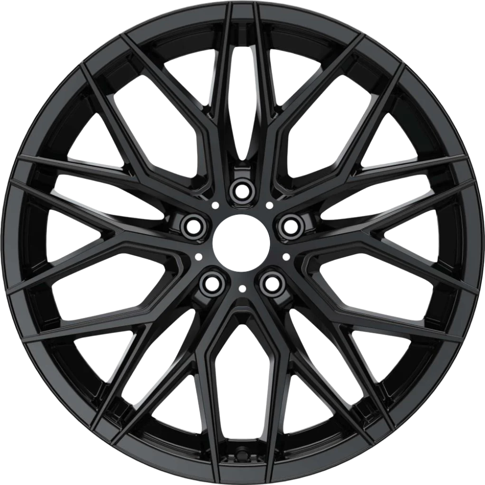 7.5X17" PCD 5X100 Arceo Wheels 17141 BLACK VALENCIA ET35 73.1 mm